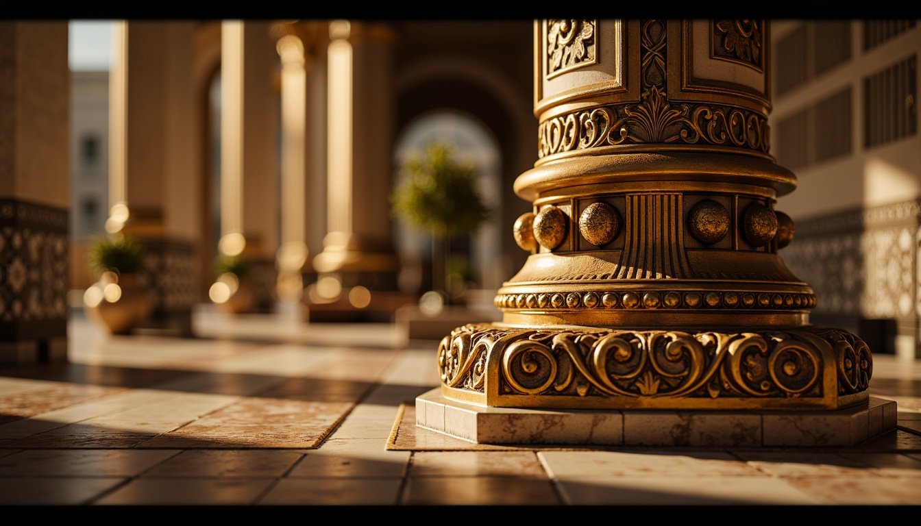 Prompt: Ornate column, golden accents, intricate carvings, curved lines, ornamental capitals, marble surfaces, luxurious textures, opulent patterns, grandiose architecture, lavish decorations, dramatic lighting, warm golden tones, shallow depth of field, 1/1 composition, realistic reflections, ambient occlusion.