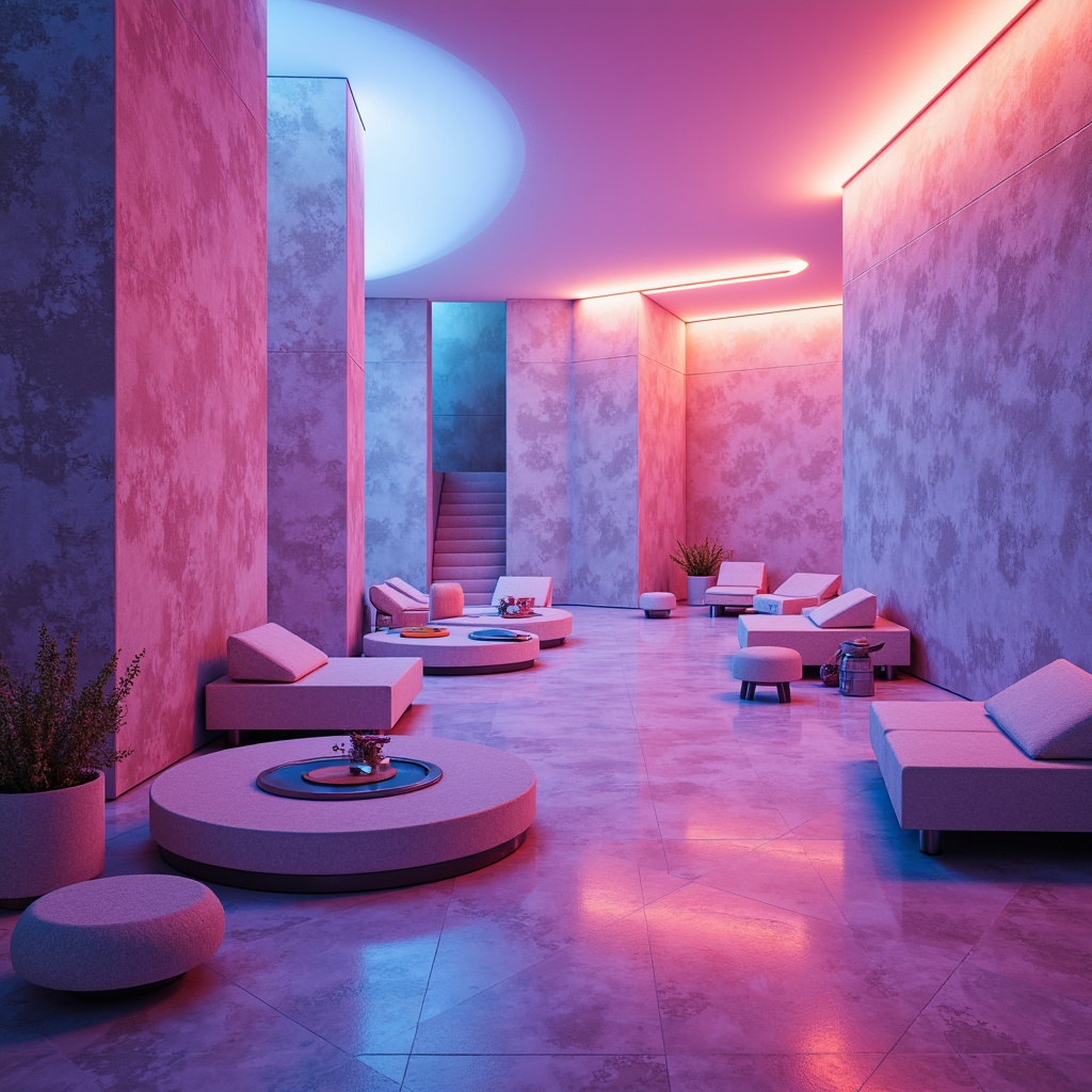 Prompt: Vibrant modern design, bold color scheme, pastel hues, neon accents, futuristic tones, metallic finishes, iridescent sheen, luxurious textures, sophisticated gradients, 3D visual effects, sleek lines, minimalist composition, high-contrast lighting, dramatic shadows, atmospheric ambiance, creative freedom, artistic expression.