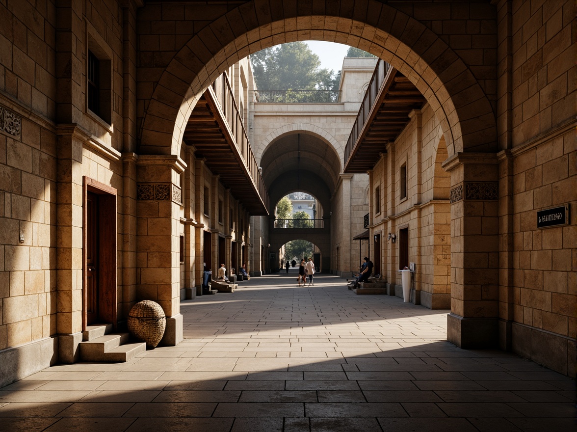 Prompt: Romanesque metro station, rustic stone walls, arched windows, ornate columns, intricate carvings, vaulted ceilings, grandiose entrance halls, richly textured stonework, warm earthy tones, atmospheric lighting, dramatic shadows, 3/4 composition, low-angle shot, realistic textures, ambient occlusion.