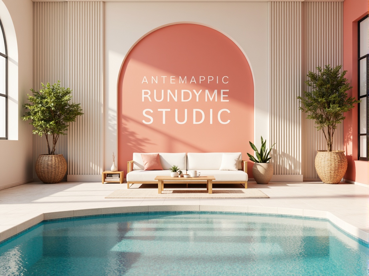 Prompt: Vibrant design studio, modern color scheme, bold typography, pastel hues, soft peach tones, creamy whites, rich charcoal grays, deep blues, pops of bright coral, natural wood accents, sleek metal frames, minimalist composition, airy negative space, soft focus blur, 1/1 aspect ratio, realistic textures, ambient occlusion.