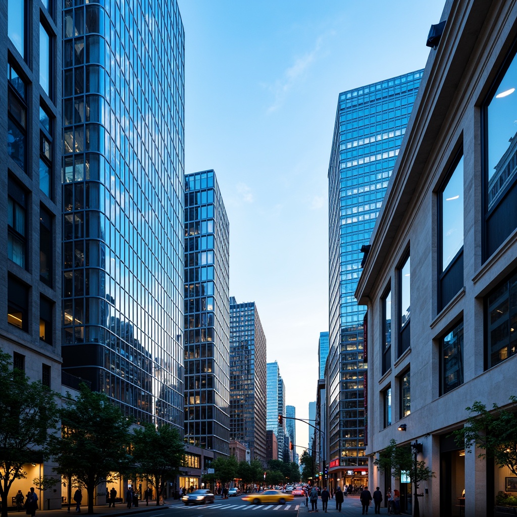 Prompt: Vibrant cityscape, Prussian blue accents, modern skyscrapers, sleek glass facades, metallic reflections, urban landscapes, busy streets, contemporary architecture, bold color blocking, contrasting white walls, dynamic lighting effects, shallow depth of field, 1/2 composition, realistic textures, ambient occlusion.