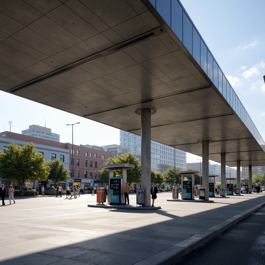 Prompt: Modern gas station, clean lines, minimalist aesthetic, functional layout, industrial materials, steel beams, concrete floors, large windows, natural light, open spaces, user-centric design, easy navigation, clear signage, efficient fueling systems, futuristic pumps, LED lighting, urban surroundings, busy streets, morning sunlight, shallow depth of field, 1/1 composition, realistic textures, ambient occlusion.