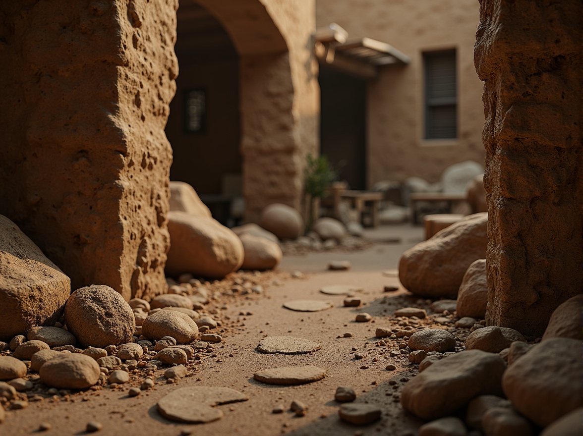 Prompt: Earthy tones, natural mud textures, rustic walls, organic formations, rough-hewn stones, weathered wooden accents, earthy aromas, serene ambiance, soft warm lighting, shallow depth of field, 1/2 composition, intimate close-ups, realistic muddy details, ambient occlusion.