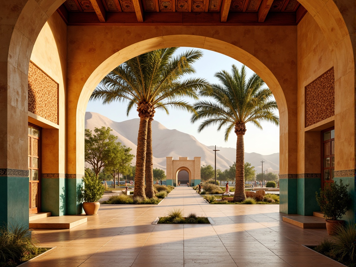 Prompt: Vibrant metro station, desert landscape, sandy dunes, cactus plants, warm beige walls, terracotta flooring, turquoise accents, burnt orange hues, sandy neutrals, sun-bleached wood, rusty metal tones, geometric patterns, Islamic-inspired tile work, warm lighting, shallow depth of field, 3/4 composition, panoramic view, realistic textures, ambient occlusion.