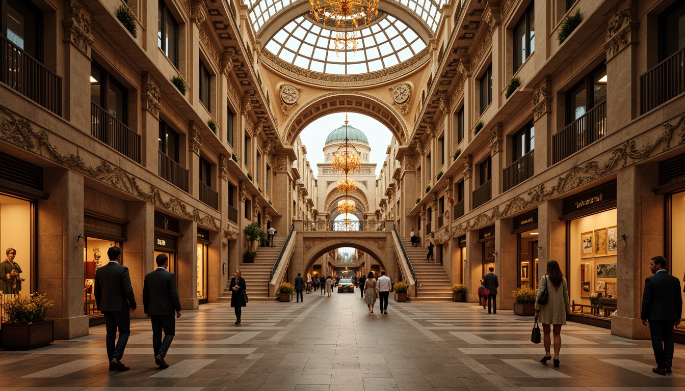 Prompt: Grand banking hall, ornate facades, Corinthian columns, rusticated stonework, intricately carved details, majestic dome roofs, grand staircases, polished marble floors, luxurious chandeliers, warm golden lighting, subtle gradient skies, 1/2 composition, cinematic view, realistic reflections, ambient occlusion.