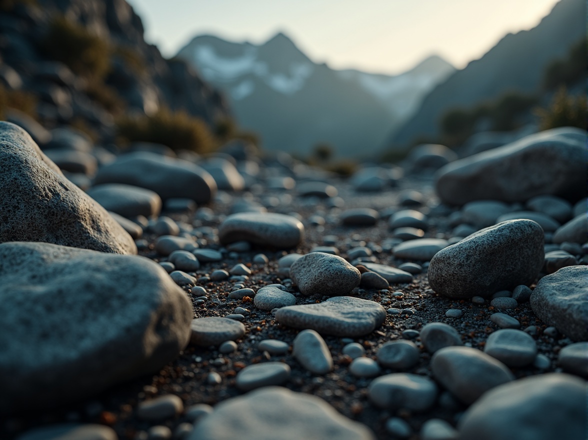 Prompt: 1 composition, shallow depth of field, realistic rock textures, ambient occlusion, subtle dust particles.