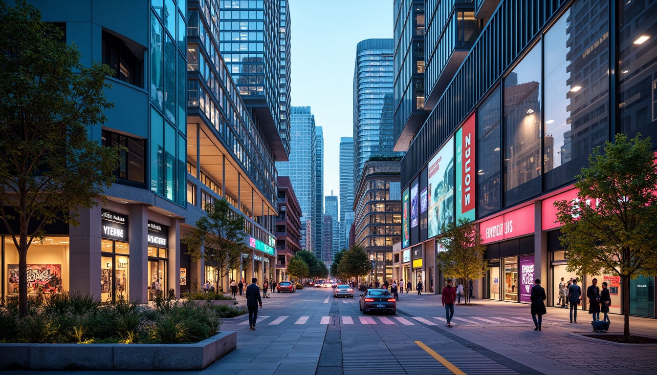 Prompt: Vibrant cityscape, sleek skyscrapers, modern architecture, glass and steel buildings, urban landscape, concrete pavement, abstract graffiti, bold typography, neon lights, dynamic color palette, contrasting hues, warm and cool tones, harmonious balance, 3D modeling, realistic rendering, ambient occlusion, cinematic atmosphere, futuristic ambiance.