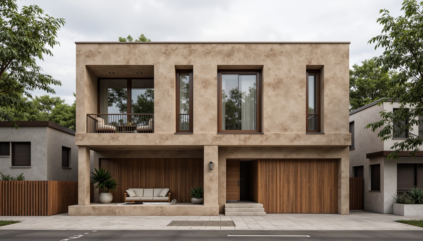 Prompt: Rustic building facade, plastered concrete walls, rough textures, earthy tone colors, natural stone accents, modern minimalist architecture, clean lines, simple shapes, industrial chic decor, urban cityscape, overcast sky, soft diffused lighting, shallow depth of field, 1/2 composition, realistic renderings, ambient occlusion.