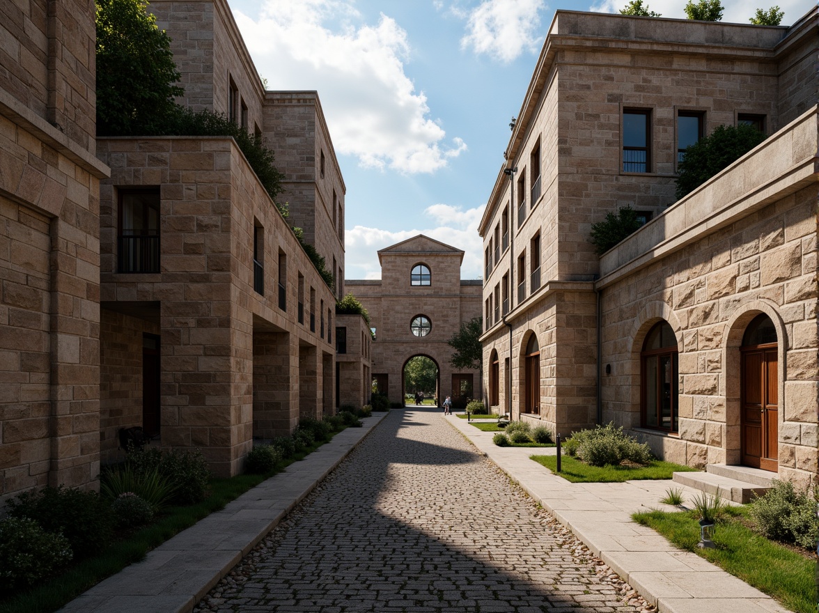 Prompt: Rustic stone walls, traditional bricklaying, reinforced concrete foundations, ornate arches, sturdy columns, load-bearing vaults, robust steel reinforcements, weathered stonework, textured mortar joints, intricate masonry patterns, symmetrical fa\u00e7ades, grand entranceways, majestic towers, imposing fortifications, dramatic backlighting, high-contrast shadows, detailed textures, realistic wear and tear.