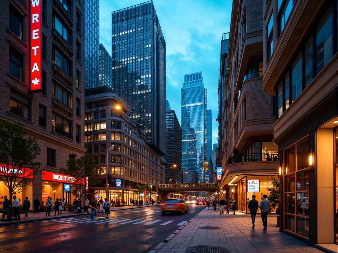 Prompt: Modern cityscape, urban skyscrapers, sleek metallic towers, reflective glass facades, vibrant neon lights, bustling streets, concrete sidewalks, steel bridges, industrial textures, gritty urban feel, warm golden lighting, shallow depth of field, 1/1 composition, realistic reflections, ambient occlusion, night scene, dramatic shadows, bold color scheme, deep blues, fiery oranges, electric yellows.