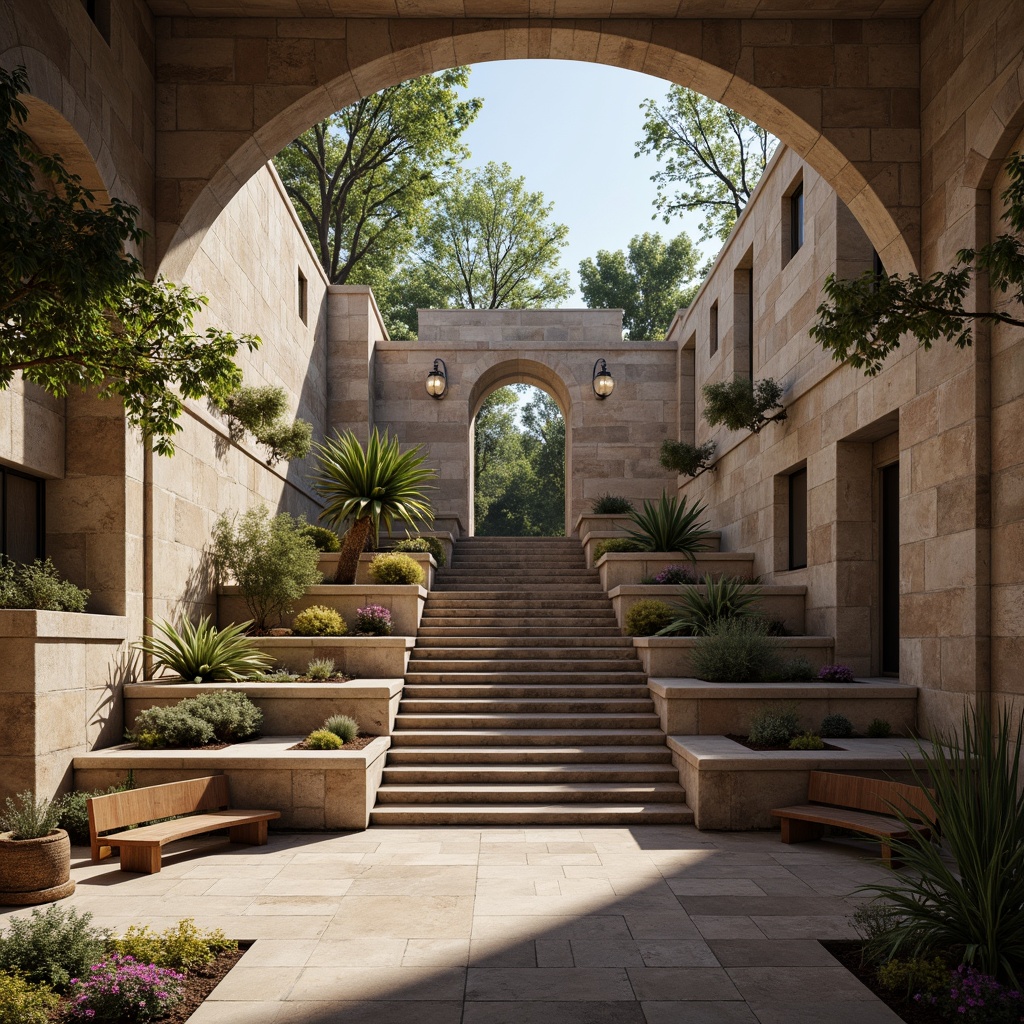 Prompt: Rugged stone amphitheater, brutalist architecture, raw concrete walls, weathered wooden benches, grand staircase, natural light pouring in, high ceilings, dramatic shadows, warm sunny day, soft diffused lighting, shallow depth of field, 1/2 composition, atmospheric perspective, realistic textures, ambient occlusion.