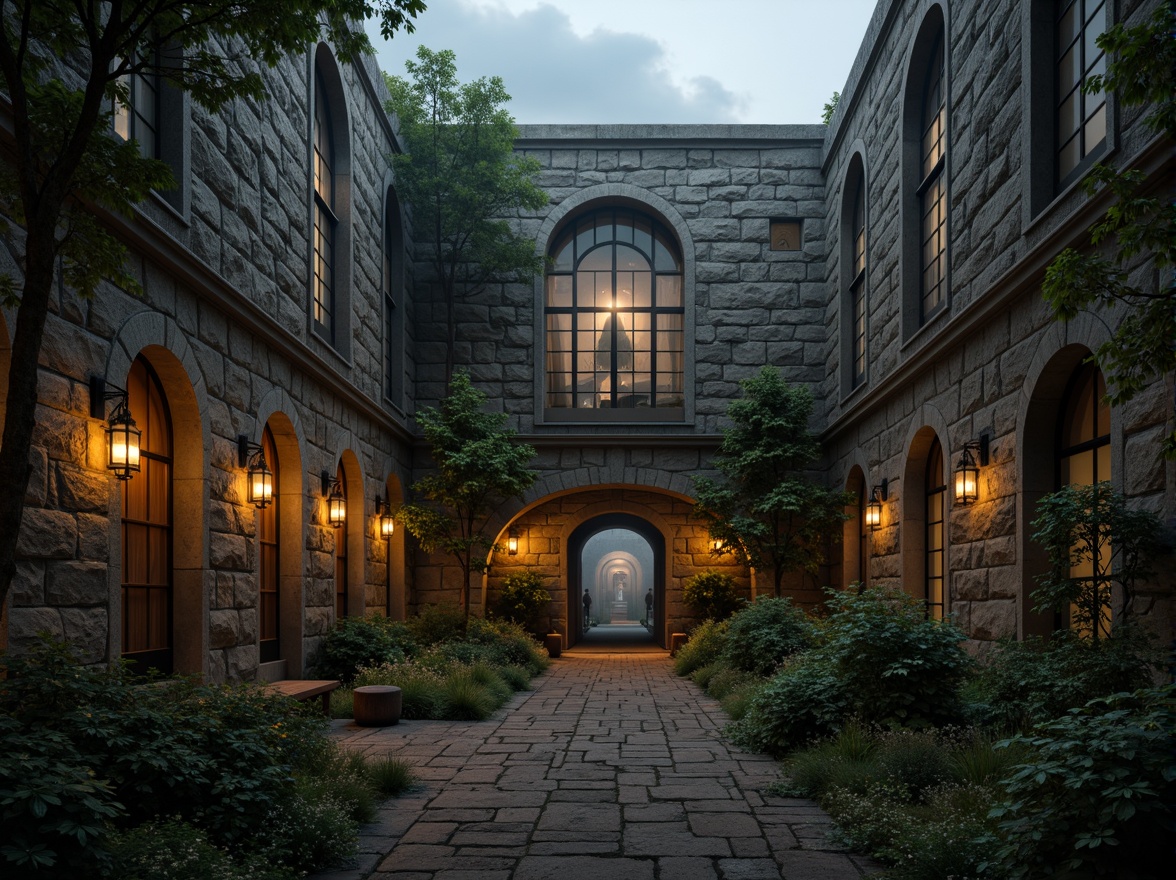 Prompt: Twilight watchtower, rugged stone walls, lantern-style windows, gothic arches, mystical ambiance, foggy misty atmosphere, eerie silence, abandoned ruins, overgrown ivy, worn wooden doors, ancient mysterious artifacts, warm golden lighting, cinematic composition, high-angle shot, dramatic shadows, mystical fog effects.