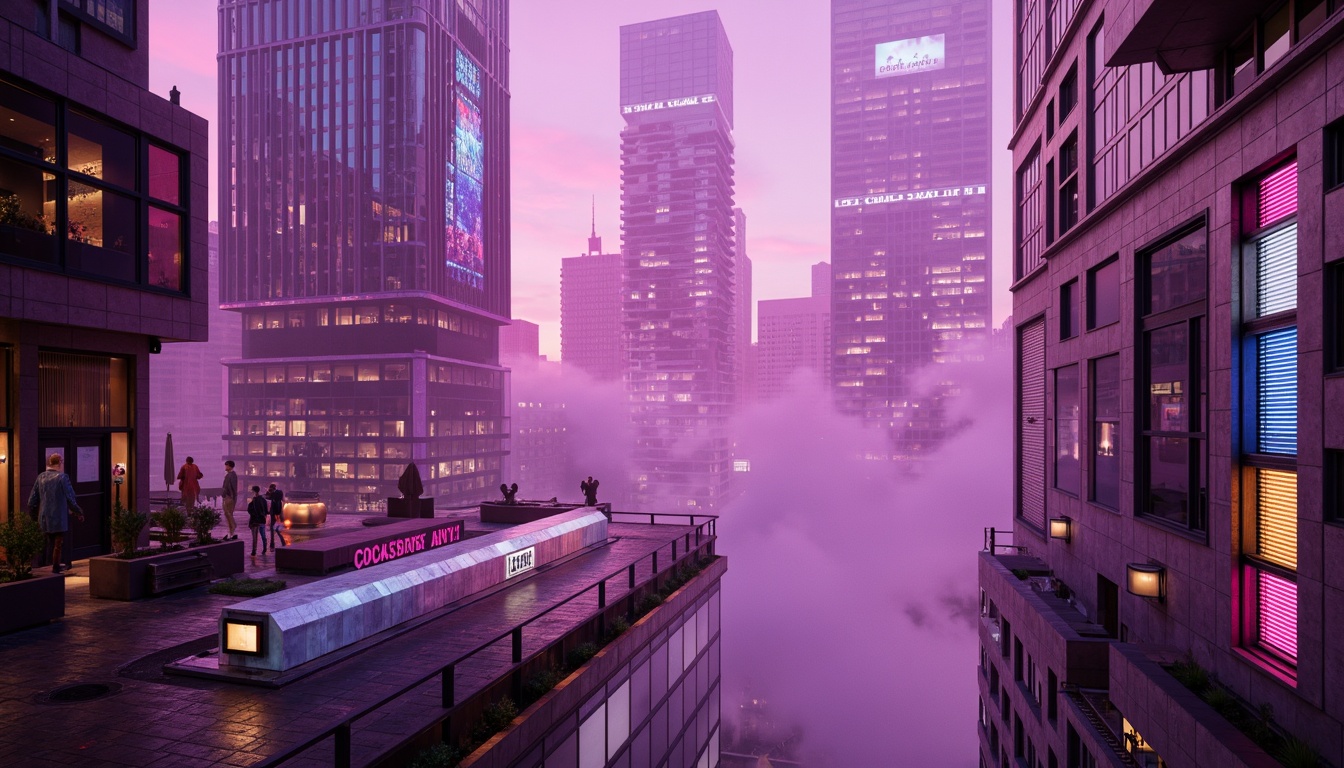 Prompt: Neon-lit cityscape, cyberpunk skyscrapers, metallic surfaces, holographic advertisements, neon signs, vibrant pink hues, electric blue tones, radiant yellow accents, iridescent whites, deep purples, glowing neons, luminescent trails, futuristic architecture, sleek lines, geometric shapes, retro-futuristic vibes, sci-fi inspired landscapes, atmospheric fog, misty ambiance, cinematic lighting, high-contrast colors, bold typography, abstract patterns, dynamic compositions.