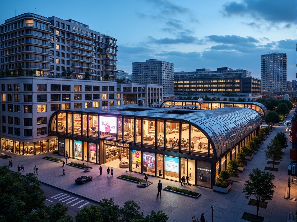 Prompt: Futuristic tram station, curved glass facade, dynamic LED lighting, sleek metal frames, minimalist architecture, urban cityscape, bustling streets, modern transportation hub, vibrant colors, geometric patterns, angular lines, reflective surfaces, natural ventilation systems, green roofs, solar panels, energy-efficient design, shallow depth of field, 1/2 composition, panoramic view, realistic textures, ambient occlusion.