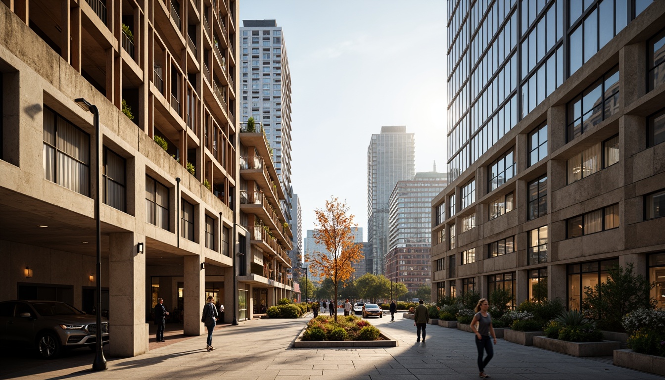 Prompt: Vibrant urban landscape, modern skyscrapers, sleek glass facades, neutral color palette, earthy tones, weathered steel accents, polished concrete floors, industrial chic atmosphere, dramatic cityscape views, warm golden lighting, shallow depth of field, 1/1 composition, realistic textures, ambient occlusion.