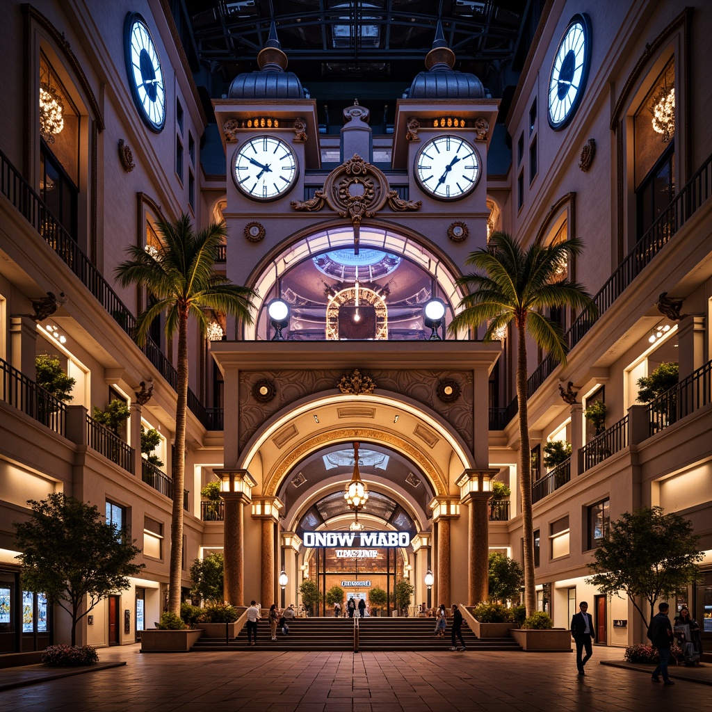 Prompt: Grandiose casino facade, ornate architectural details, lavish decorations, imposing columns, grand entrance, regal staircases, luxurious chandeliers, intricate moldings, opulent materials, majestic clock towers, vibrant LED lighting, nighttime ambiance, shallow depth of field, 1/2 composition, symmetrical view, realistic textures, ambient occlusion.