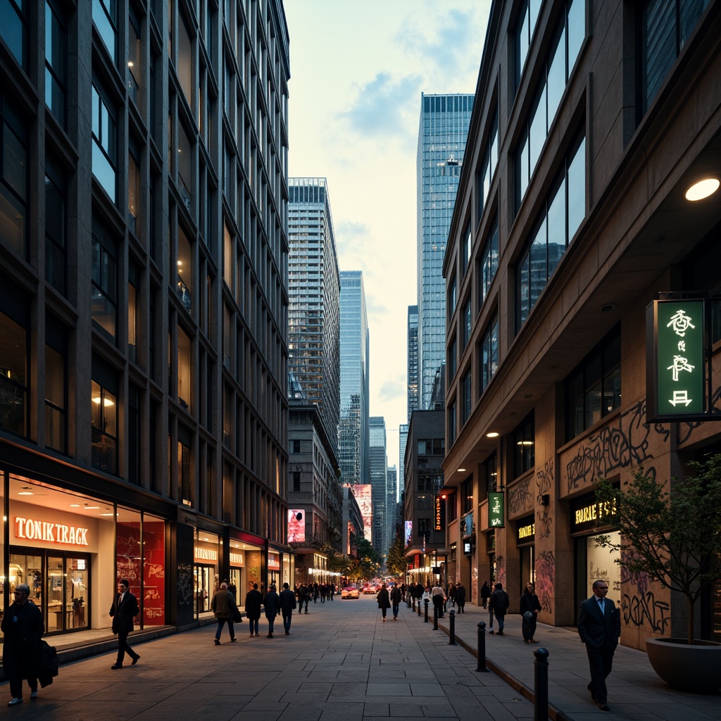 Prompt: Urban cityscape, modern architecture, sleek skyscrapers, busy streets, vibrant nightlife, neon signs, concrete pavement, steel beams, glass windows, industrial textures, graffiti walls, urban decay, atmospheric fog, warm golden lighting, shallow depth of field, 1/2 composition, cinematic view, realistic reflections, ambient occlusion.