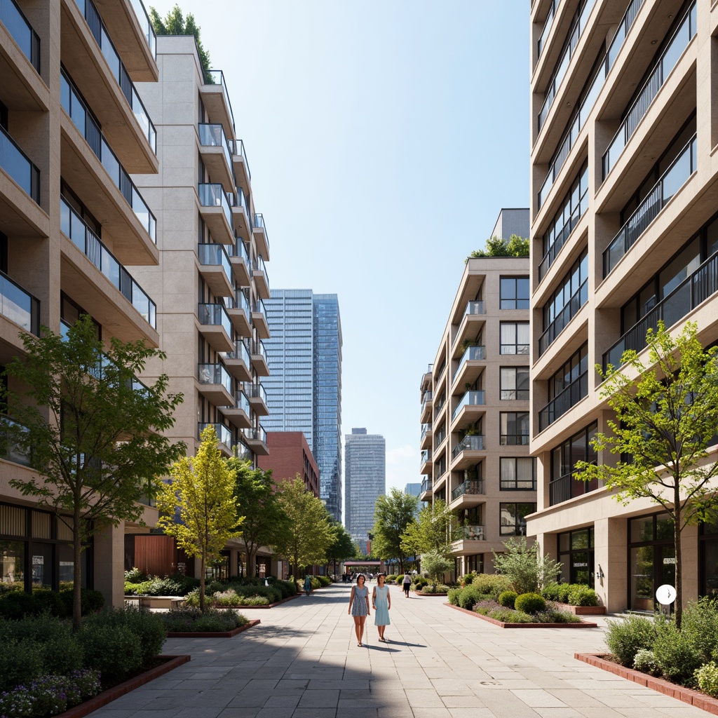 Prompt: Vibrant urban landscape, modern skyscrapers, glass facades, steel beams, concrete structures, neutral background, bold accent colors, pastel hues, monochromatic scheme, analogous harmony, warm beige tones, cool gray shades, rich wood textures, metallic finishes, natural stone patterns, sunny day, soft diffused lighting, shallow depth of field, 1/1 composition, realistic renderings, ambient occlusion.