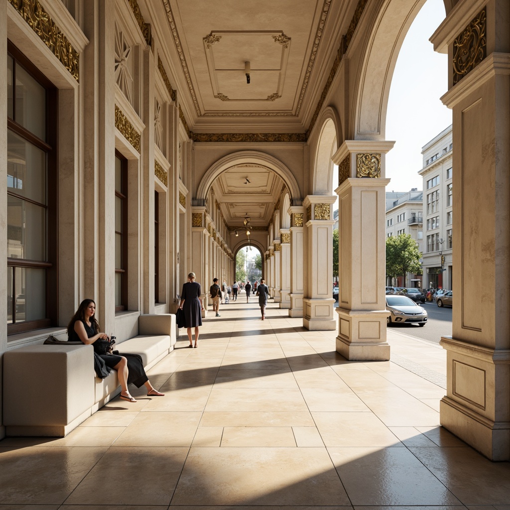 Prompt: Elegant neoclassical charging station, ornate columns, grand archways, symmetrical facades, creamy white marble, rich gold accents, subtle bronze tones, soft ambient lighting, warm beige stone floors, intricate moldings, refined details, luxurious upholstery, polished chrome fixtures, sleek glass surfaces, modern minimalist architecture, urban cityscape, busy streets, morning sunlight, shallow depth of field, 1/2 composition, realistic reflections.