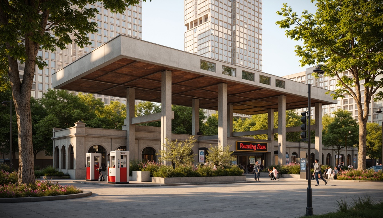 Prompt: Elegant gas station, grandiose columns, ornate details, symmetrical facade, lush greenery, blooming flowers, natural stone walls, classical arches, refined metal canopies, vintage lanterns, warm golden lighting, shallow depth of field, 1/2 composition, harmonious color palette, realistic textures, ambient occlusion, urban cityscape, busy streets, morning commute, soft focus effect.