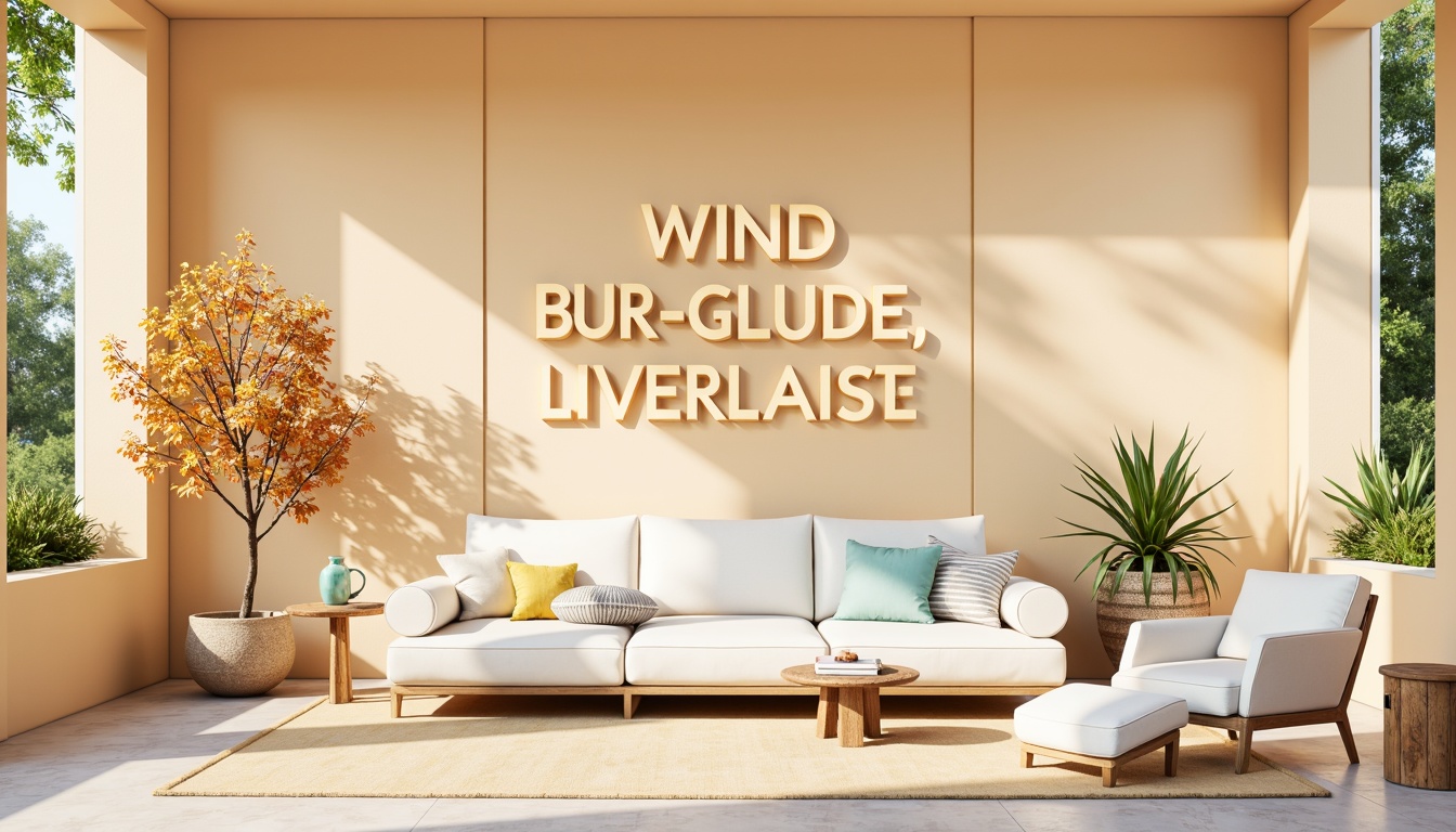 Prompt: Vibrant design concept, bold typography, bright color scheme, pastel hues, contrasting accents, warm beige background, sleek modern furniture, minimalist decor, abundant natural light, airy atmosphere, soft shadows, 1/1 composition, high-contrast lighting, realistic textures, ambient occlusion.