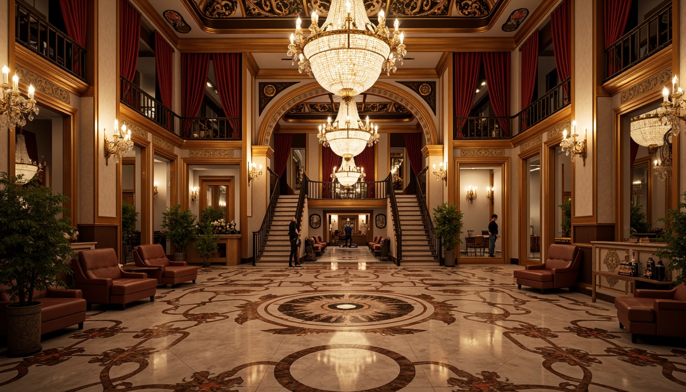 Prompt: Opulent fitness club interior, lavish chandeliers, intricate marble floors, gilded mirrors, ornate wooden paneling, velvet drapes, golden accents, luxurious locker rooms, majestic staircases, grandiose crystal lighting, dramatic archways, frescoed ceilings, richly textured fabrics, regal throne-like seating, antique exercise equipment, vintage athletic artifacts, warm golden lighting, shallow depth of field, 1/1 composition, realistic textures, ambient occlusion.