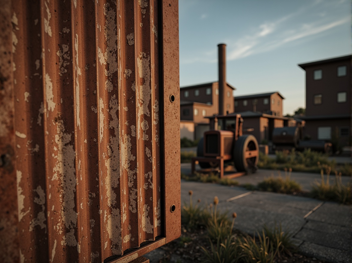 Prompt: Rustic corrugated iron sheets, weathered metal surfaces, distressed textures, industrial aesthetic, rural landscapes, abandoned factories, old warehouses, vintage machinery, earthy tones, muted color palette, warm natural light, shallow depth of field, 1/1 composition, realistic reflections, ambient occlusion.