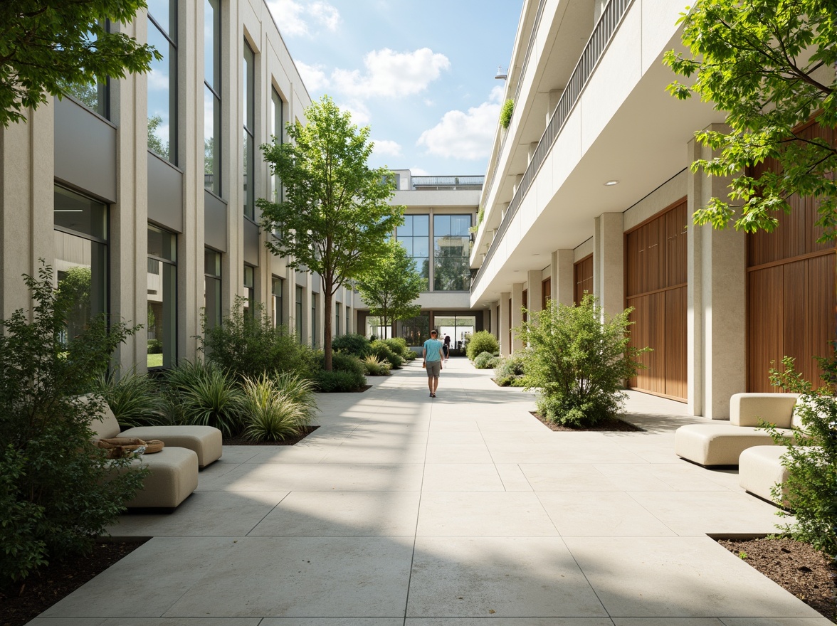 Prompt: Soothing hospital corridors, abundant natural light, large windows, skylights, green walls, living plants, calming color schemes, minimalist decor, modern architecture, sustainable building materials, eco-friendly design, gentle curves, open spaces, peaceful ambiance, warm wood tones, soft flooring, comfortable seating areas, relaxed waiting rooms, serene patient rooms, natural stone floors, bright atriums, airy courtyards, subtle shading systems, 1/1 composition, realistic textures, ambient occlusion.