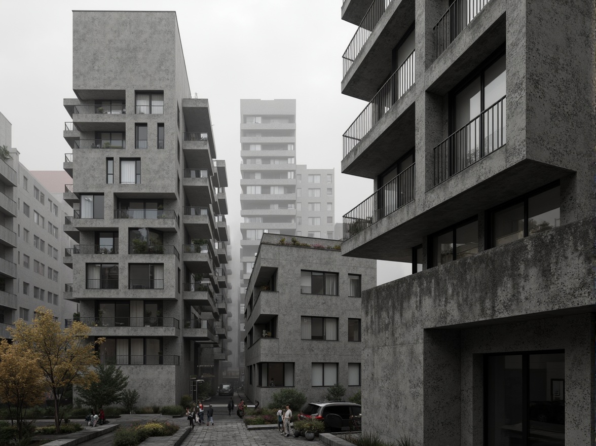 Prompt: Monochromatic brutalist architecture, rugged concrete textures, industrial metal accents, bold geometric shapes, dramatic shadows, cold atmospheric lighting, desaturated earth tones, muted pastel hues, stark contrast, abstract compositions, urban cityscape, overcast sky, gritty realistic render, high-contrast photography, cinematic mood, intense dramatic focus, shallow depth of field.