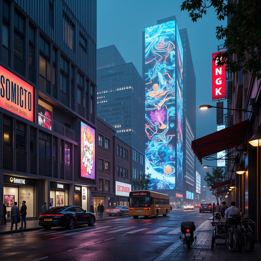 Prompt: Neon-lit cityscape, futuristic skyscrapers, metallic surfaces, holographic advertisements, LED lights, cyberpunk atmosphere, dark alleys, rainy nights, misty fog, high-tech gadgetry, sleek robots, neon-colored wires, circuit boards, motherboard patterns, virtual reality interfaces, augmented reality displays, 3D holographic projections, low-poly 3D models, wireframe renderings, glitch art effects, distorted reflections, neon-lit streets, dark neon signs, vibrant electronic billboards, high-contrast lighting, sharp shadows, futuristic typography, digital noise textures.