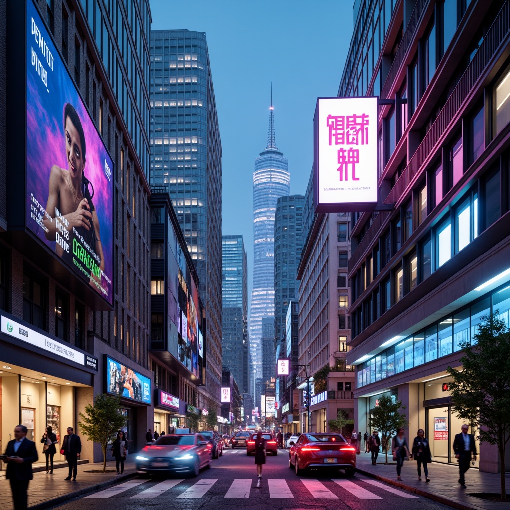 Prompt: Neon-lit cityscape, metallic skyscrapers, iridescent glass facades, holographic advertisements, cyberpunk alleys, neon-drenched streets, futuristic transportation hubs, levitating cars, hyper-modern skyscrapers, LED-infused buildings, electric blue accents, vibrant pink hues, luminescent whites, dark greys, sleek silvers, chrome finishes, geometric patterns, 3D-printed structures, augmented reality interfaces, virtual reality landscapes, panoramic city views, high-contrast lighting, cinematic depth of field, futuristic urban planning.