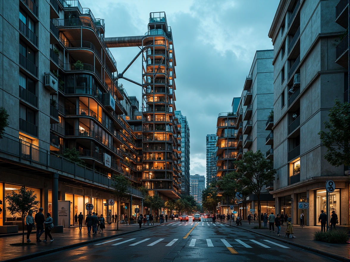 Prompt: Industrial energy plant, deconstructivist architecture, exposed steel beams, rusted metal pipes, concrete foundations, neon-lit control rooms, futuristic machinery, vibrant orange accents, deep blue tones, metallic silver hues, bold yellow highlights, distressed textures, urban cityscape, cloudy grey skies, dramatic lighting, high contrast shadows, 1/2 composition, cinematic atmosphere, realistic reflections, ambient occlusion.