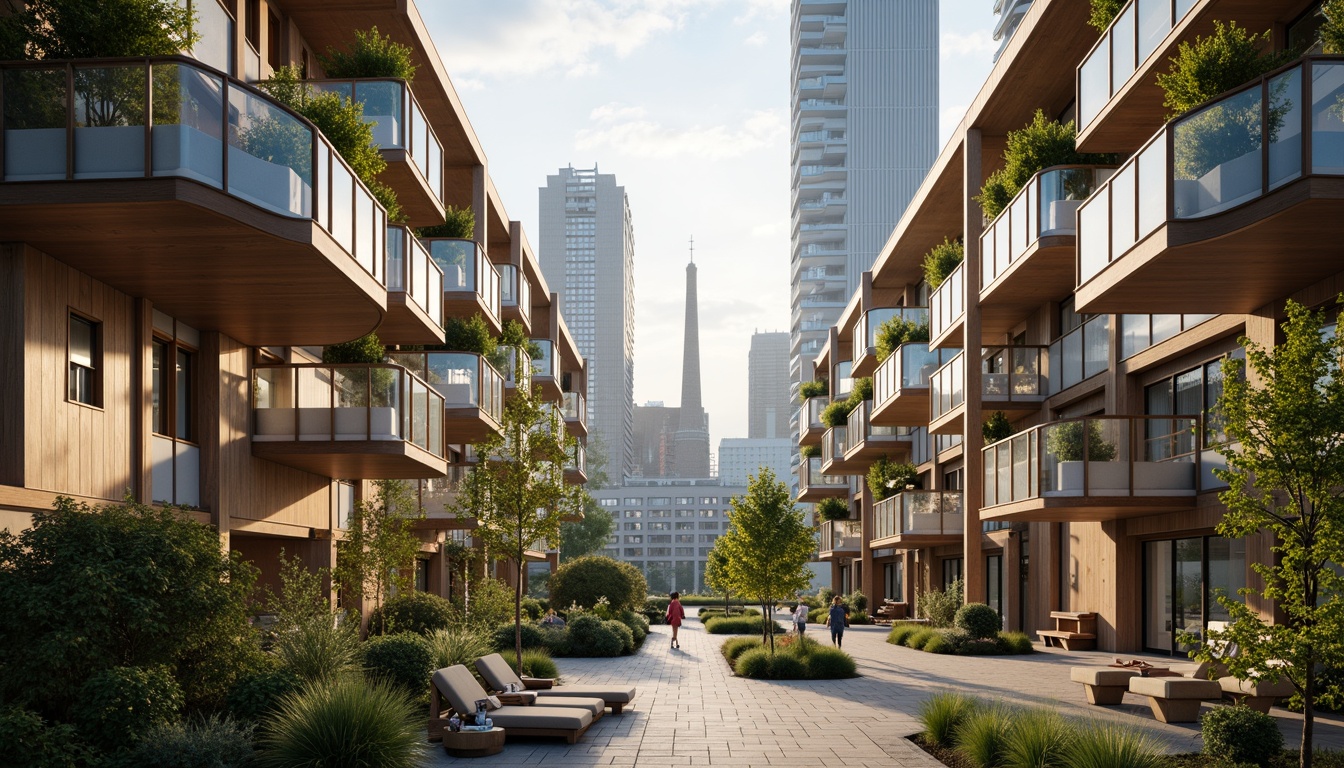 Prompt: Eco-friendly dormitory, polycarbonate walls, translucent roofing, natural ventilation, energy-efficient lighting, minimalist decor, recycled furniture, greenery-filled balconies, urban cityscape views, modern architecture, sleek lines, industrial chic aesthetic, soft warm glow, shallow depth of field, 1/1 composition, realistic textures, ambient occlusion.