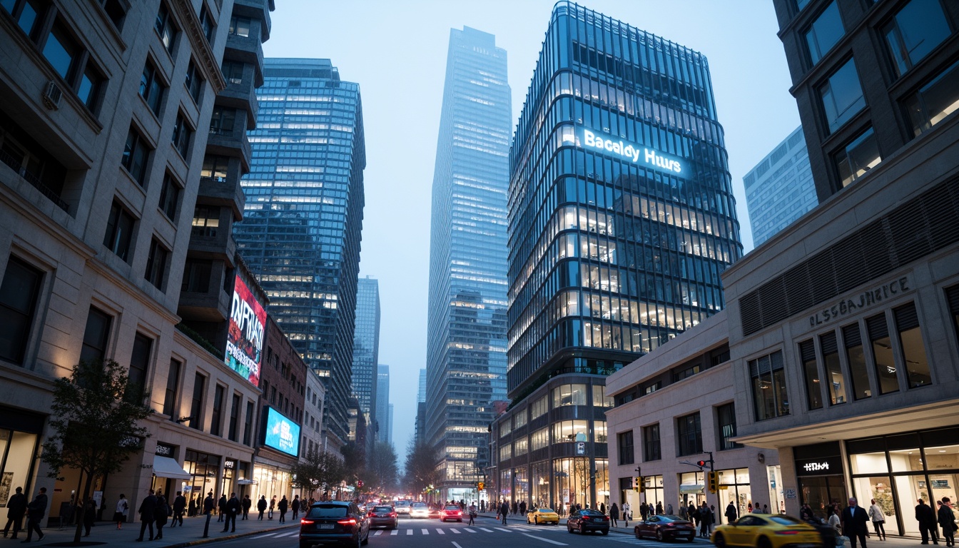 Prompt: Futuristic cityscape, sleek skyscrapers, iridescent glass facades, metallic frames, neon lights, holographic advertisements, bustling streets, flying cars, robotic pedestrians, cyberpunk atmosphere, misty evening, soft blue lighting, shallow depth of field, 1/1 composition, panoramic view, realistic reflections, ambient occlusion.