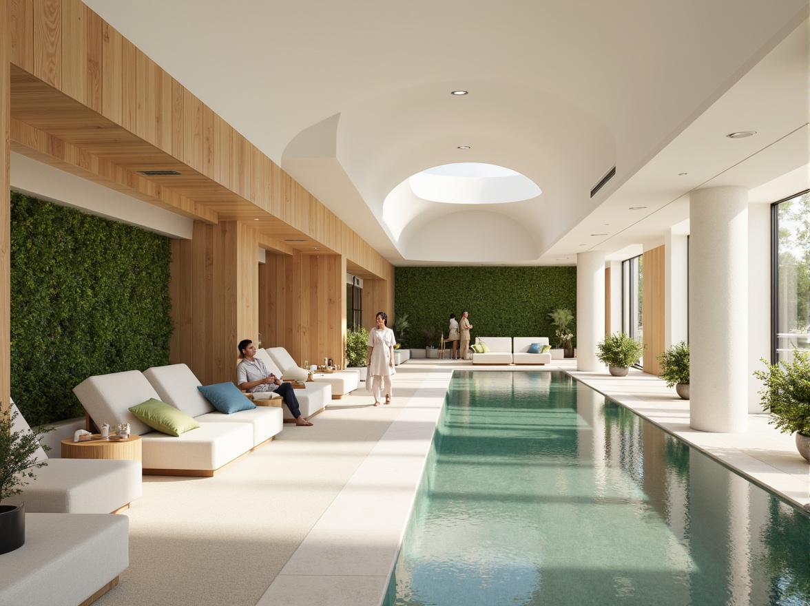 Prompt: Soothing healthcare facility, calming atmosphere, gentle curves, natural wood accents, soft pastel colors, creamy whites, pale blues, muted greens, warm beige tones, comforting textiles, plush furnishings, serene water features, lush green walls, abundant natural light, subtle gradient effects, shallow depth of field, 1/1 composition, realistic reflections, ambient occlusion.