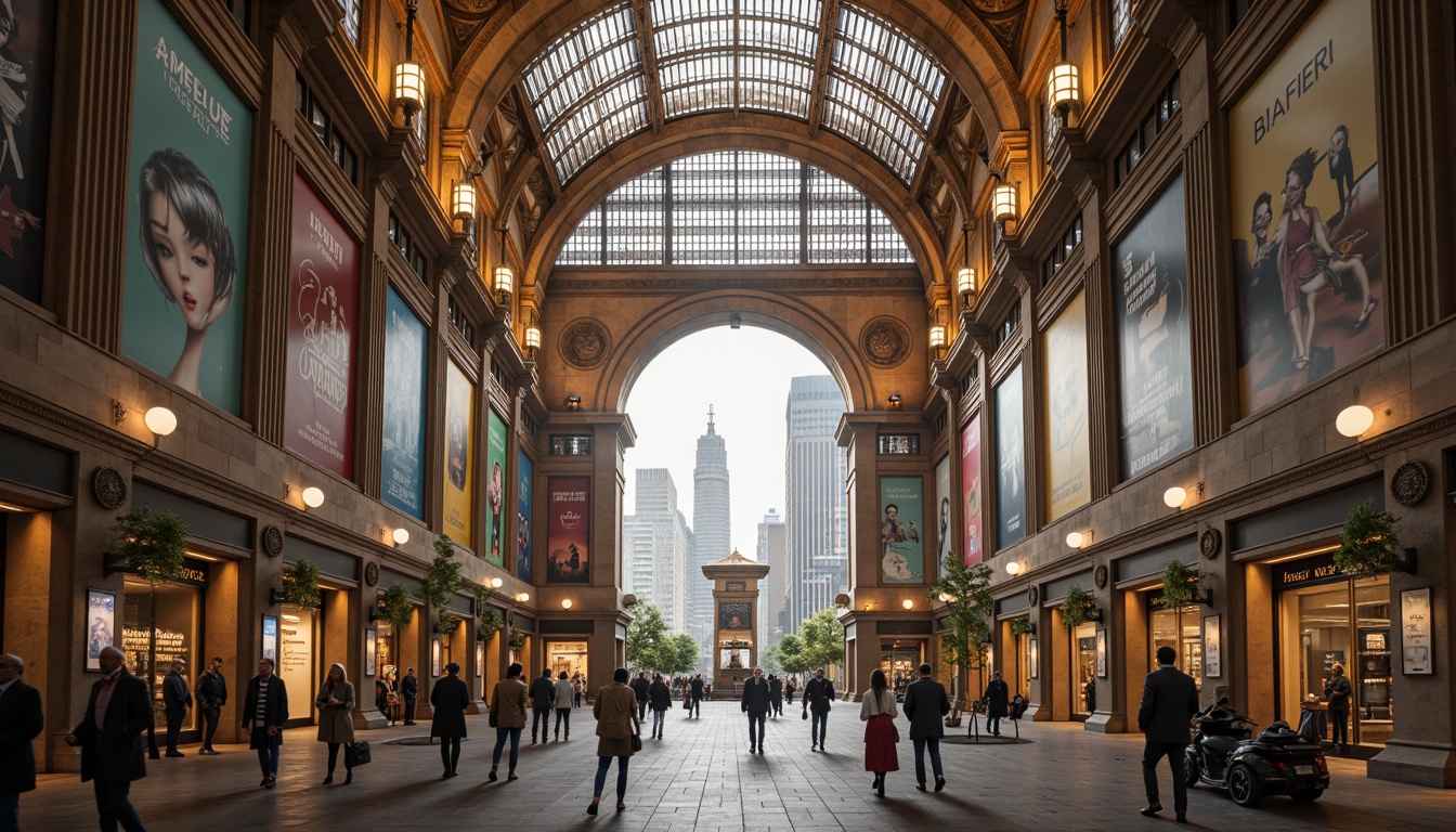 Prompt: Grandiose metro station, academic architectural style, ornate facades, classical columns, intricate stone carvings, vaulted ceilings, grand staircases, elegant chandeliers, sophisticated lighting systems, modern signage, educational murals, urban cityscape, bustling streets, morning rush hour, soft natural light, shallow depth of field, 1/2 composition, symmetrical framing, realistic textures, ambient occlusion.