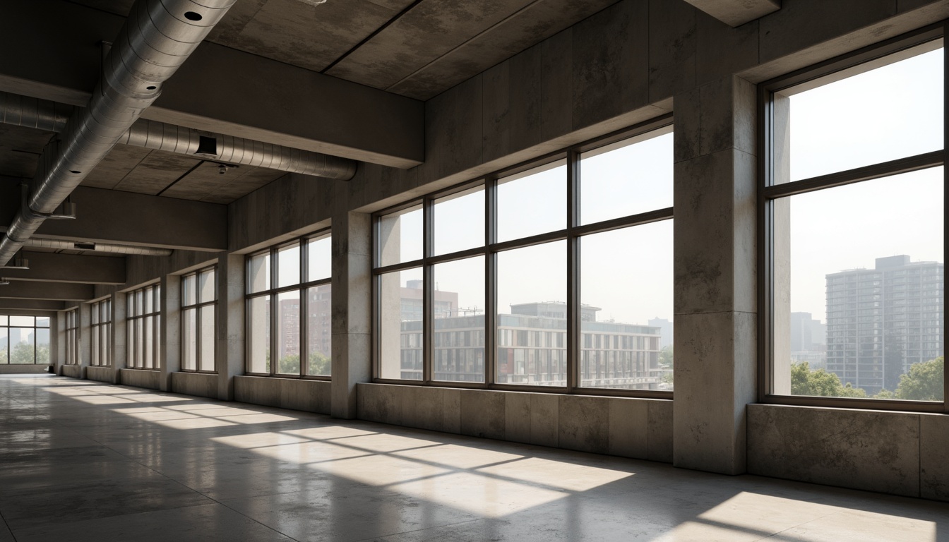 Prompt: Minimalist building facade, clean lines, monochromatic color scheme, industrial materials, exposed ductwork, polished concrete floors, floor-to-ceiling windows, natural light pouring in, soft warm glow, subtle shadows, recessed lighting fixtures, hidden LED strips, ambient illumination, 1/1 composition, shallow depth of field, realistic textures, soft focus, morning sunlight, urban cityscape.