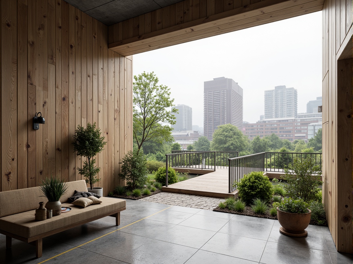 Prompt: Reclaimed wood, recycled metal, low-carbon concrete, eco-friendly insulation, natural light-filled workshop, experimental architecture, futuristic design, angular lines, minimalist aesthetic, industrial chic, urban landscape, cityscape background, overcast sky, soft diffused lighting, shallow depth of field, 1/1 composition, realistic textures, ambient occlusion.