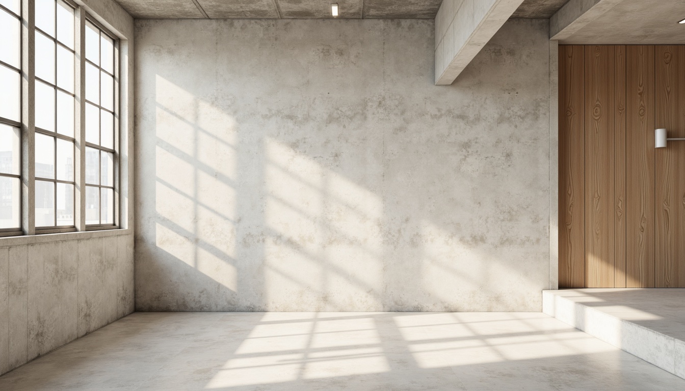 Prompt: Monochromatic minimalism, clean lines, simple shapes, neutral tones, soft whites, creamy beiges, pale grays, industrial materials, concrete walls, steel beams, wooden accents, natural textures, subtle patterns, ambient lighting, soft shadows, 1/1 composition, realistic renderings, atmospheric perspective.