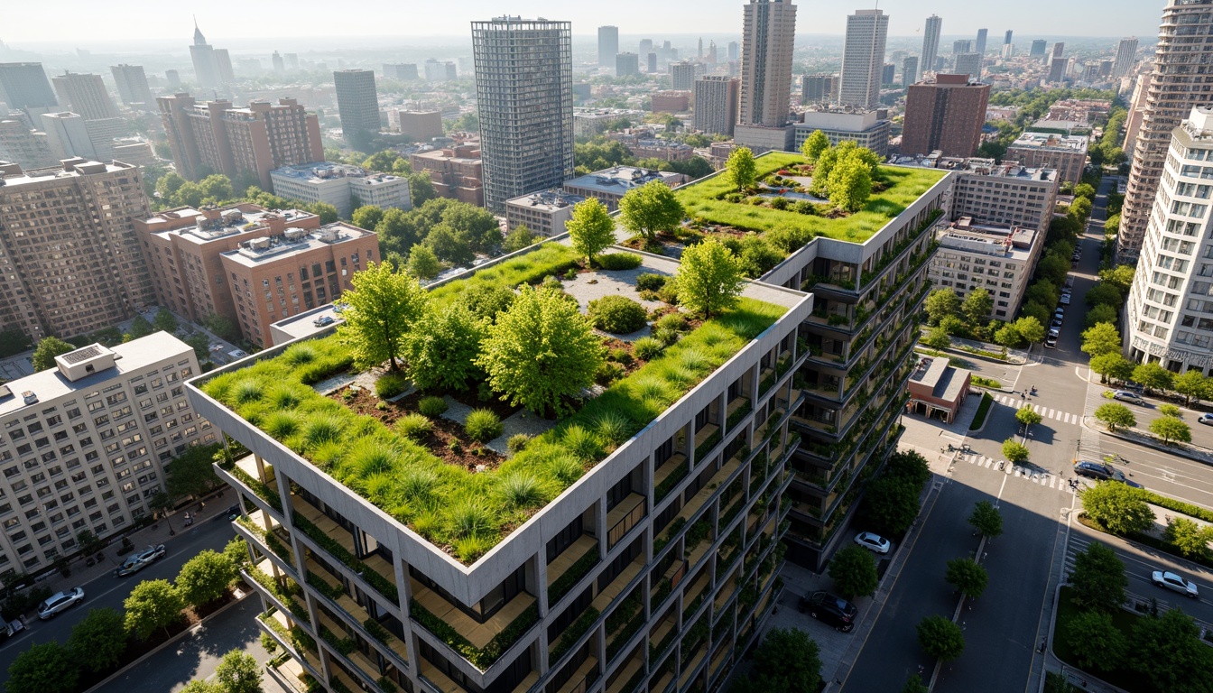 Prompt: Urban skyscraper, lush green roofs, verdant vegetation, eco-friendly design, sustainable architecture, modern cityscape, bustling streets, vibrant urban life, natural habitats, biodiversity conservation, stormwater management, reduced urban heat island effect, improved air quality, increased property values, enhanced aesthetic appeal, innovative drainage systems, waterproof membranes, soil substrates, drought-resistant plants, blooming flowers, sunny day, soft warm lighting, shallow depth of field, 3/4 composition, panoramic view, realistic textures, ambient occlusion.