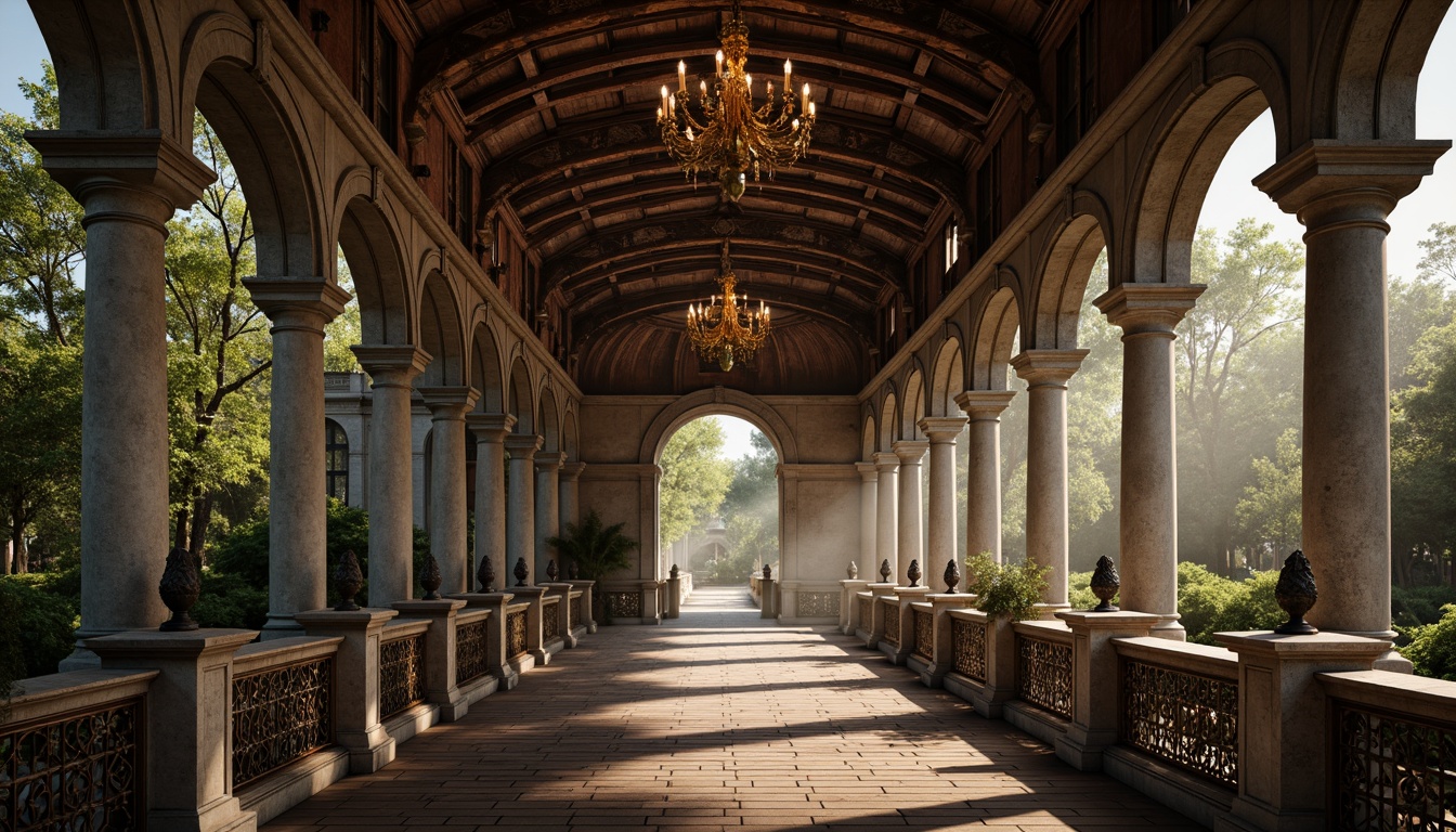 Prompt: Ornate Baroque bridge, rustic stone arches, intricately carved balustrades, polished bronze railings, ornamental lanterns, weathered copper roofing, distressed wooden decking, rich velvet draping, gilded accents, lavish crystal chandeliers, soft warm lighting, misty atmospheric effects, shallow depth of field, 1/2 composition, cinematic view, realistic textures, ambient occlusion.