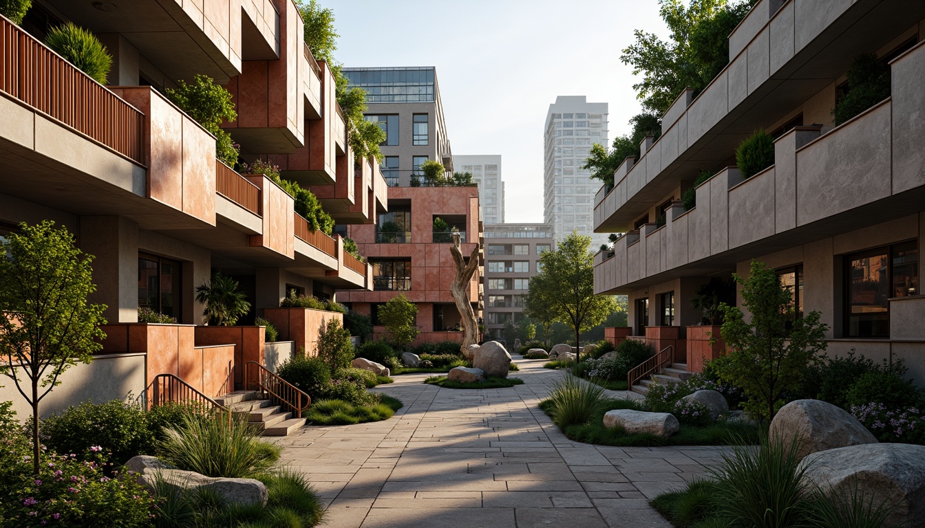 Prompt: Deconstructivist architecture, fragmented forms, irregular shapes, bold colors, abstract sculptures, avant-garde design, experimental materials, industrial textures, reclaimed wood accents, living walls, green roofs, vibrant street art, eclectic plant species, meandering pathways, dramatic lighting, moody shadows, 1/1 composition, low-angle shot, cinematic atmosphere.