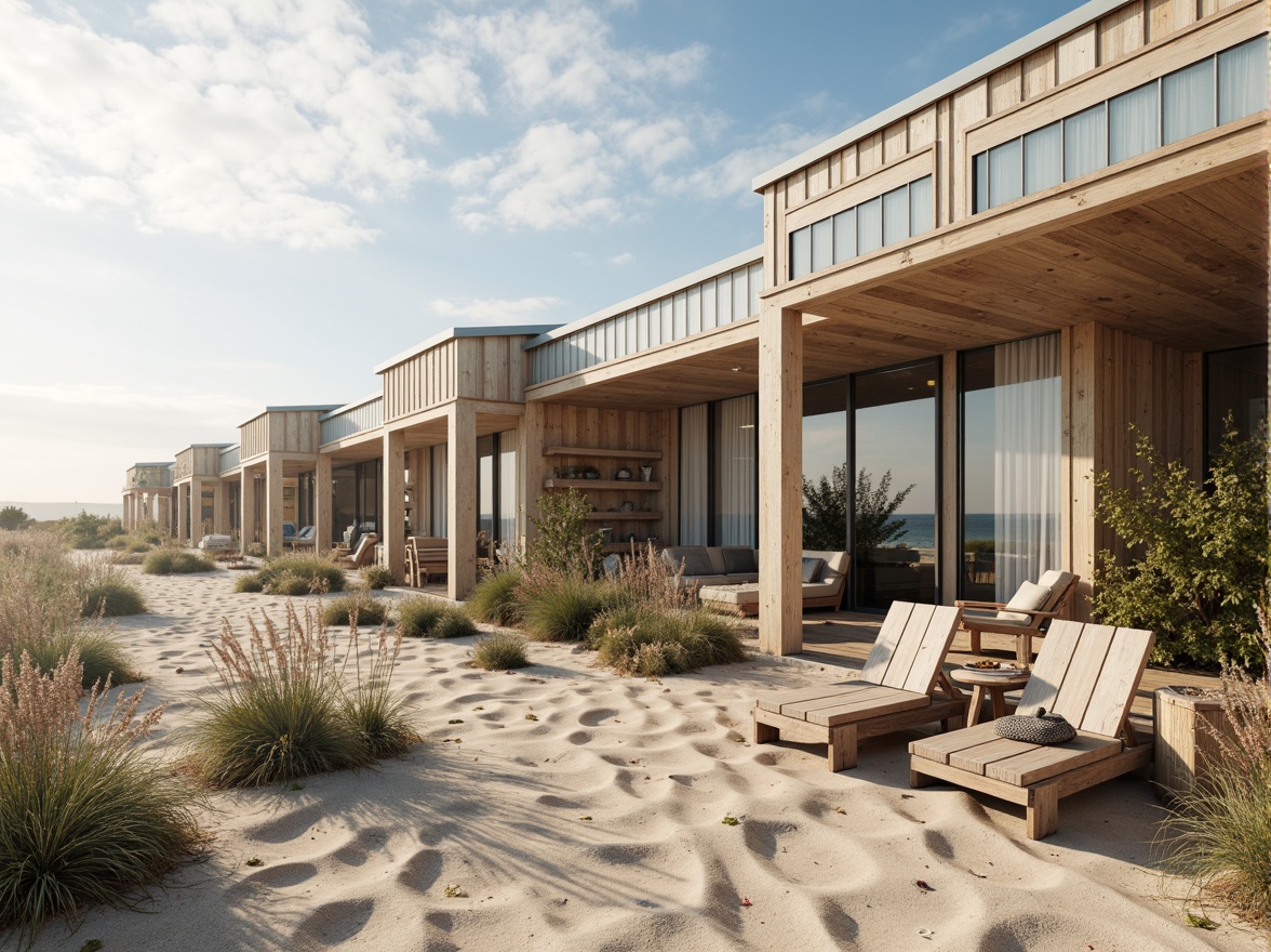 Prompt: Beachside coastal housing, weathered wood accents, corrugated metal roofs, large windows, sliding glass doors, ocean-inspired color palette, sandy beige walls, driftwood furniture, nautical-themed decor, sea salt air, misty mornings, warm sunlight, shallow depth of field, 1/1 composition, realistic textures, ambient occlusion.