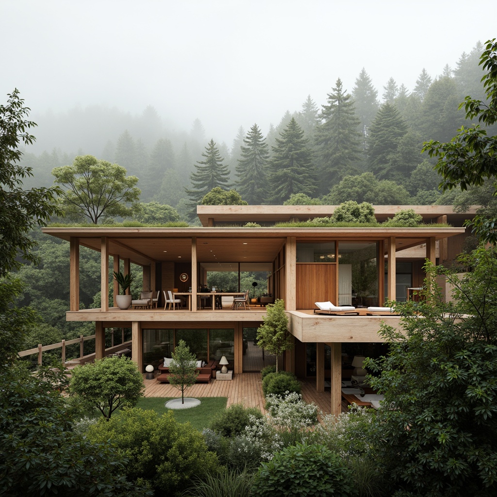 Prompt: South-facing building facade, abundant natural light, passive solar heating, energy-efficient design, modern minimalist architecture, sleek glass windows, cantilevered rooflines, open floor plans, airy interior spaces, warm earthy tones, organic textures, lush green roofs, verdant surroundings, serene forest backdrop, misty morning atmosphere, soft diffused lighting, 1/1 composition, realistic rendering.