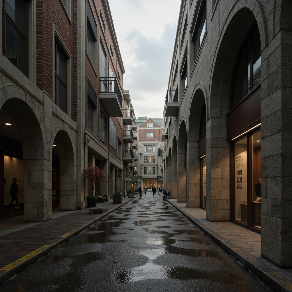 Prompt: Monumental buildings, imposing structures, robust columns, sturdy arches, grand entrances, ornate facades, symmetrical compositions, classical proportions, harmonious massing, balanced forms, natural stone materials, rough-hewn textures, earthy color palette, dramatic lighting effects, deep shadows, atmospheric perspective, 1/2 composition, low-angle view, cinematic mood.