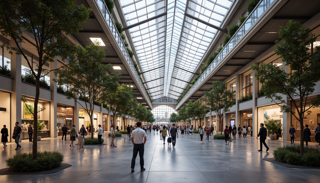 Prompt: Vibrant train station, large glass roofs, clerestory windows, skylights, transparent canopies, open atriums, minimalist columns, polished concrete floors, reflective metal surfaces, modern industrial architecture, urban cityscape, busy pedestrian traffic, natural stone walls, greenery installations, hanging gardens, soft warm lighting, shallow depth of field, 1/1 composition, panoramic view, realistic textures, ambient occlusion.