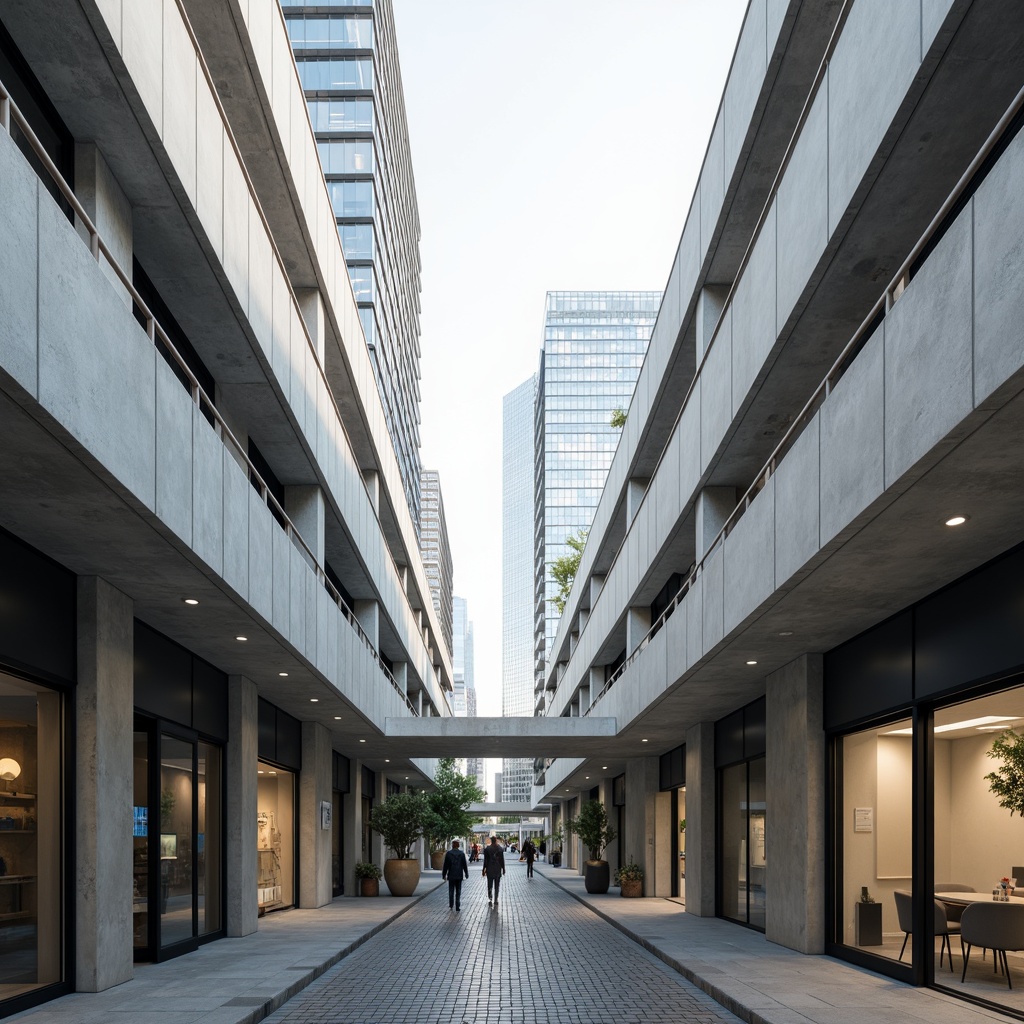 Prompt: Clean lines, minimal ornamentation, rectangular forms, flat roofs, large windows, sliding glass doors, industrial materials, exposed ductwork, functional simplicity, urban context, cityscape views, morning light, soft shadows, shallow depth of field, 2/3 composition, symmetrical balance, monochromatic color scheme, raw concrete textures, metallic accents, futuristic ambiance.