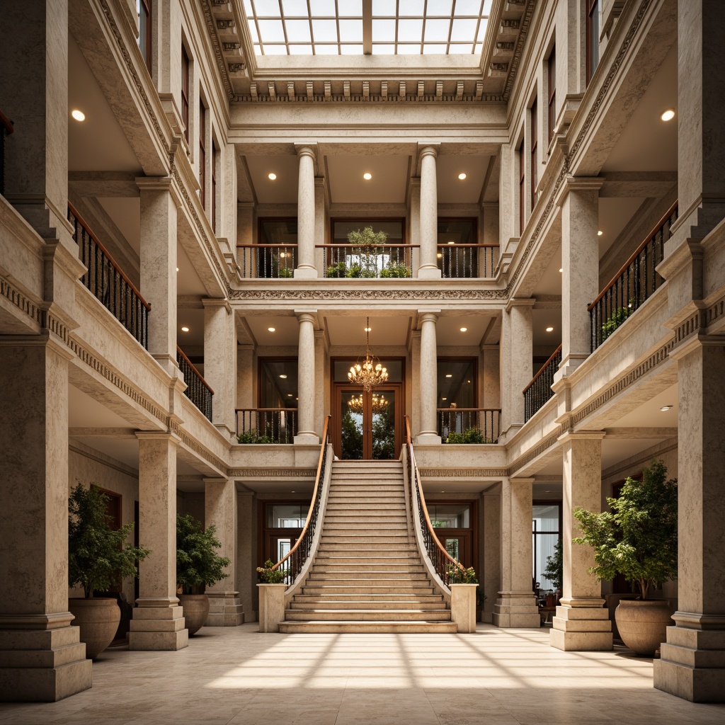 Prompt: Grandiose youth center facade, neoclassical architecture style, ornate columns, symmetrical composition, grand entrance, sweeping staircases, elegant balconies, intricate moldings, decorative cornices, rusticated bases, limestone walls, marble floors, high ceilings, crystal chandeliers, soft warm lighting, shallow depth of field, 1/1 composition, realistic textures, ambient occlusion.