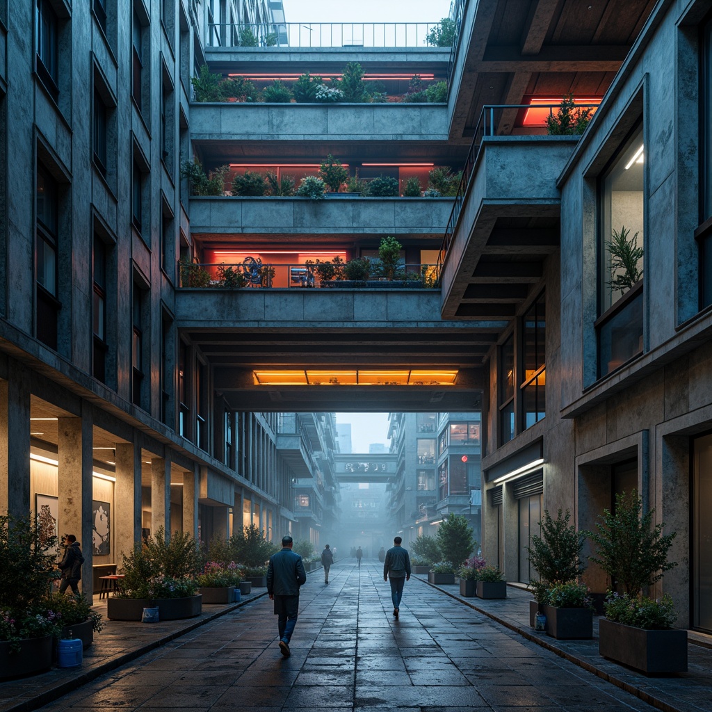 Prompt: Industrial factory facade, metallic materials, neon lights, futuristic architecture, angular lines, minimalist design, urban cityscape, misty atmosphere, dramatic lighting, shallow depth of field, 1/1 composition, realistic textures, ambient occlusion, cyberpunk-inspired details, vibrant colorful accents, intricate mechanical patterns, exposed ductwork, steel beams, concrete walls, industrial pipes, robotic machinery, high-tech gadgets.