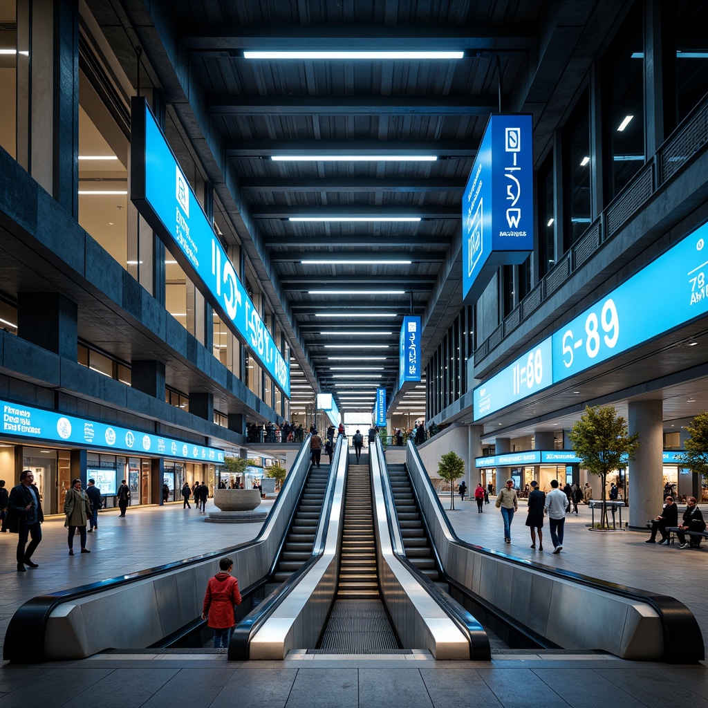 Prompt: Modern metro station, sleek architecture, bright LED lighting, futuristic ambiance, high ceilings, grand entrance halls, escalators, staircases, platform waiting areas, passenger information displays, dynamic signage, urban cityscape, rush hour atmosphere, warm color temperature, softbox lighting, indirect illumination, 1/2 composition, shallow depth of field, realistic textures, ambient occlusion.